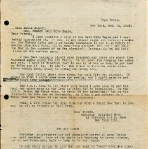 Letters home WWI, Perry Burns, Fall City WA